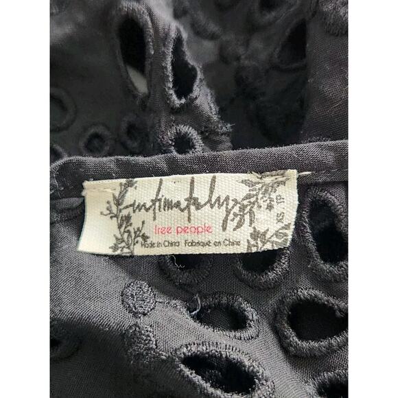 Free People Tops Intimately Free People Starry Eyelet Sheer Black Tank sz XS EUC - Picture 6 of 6